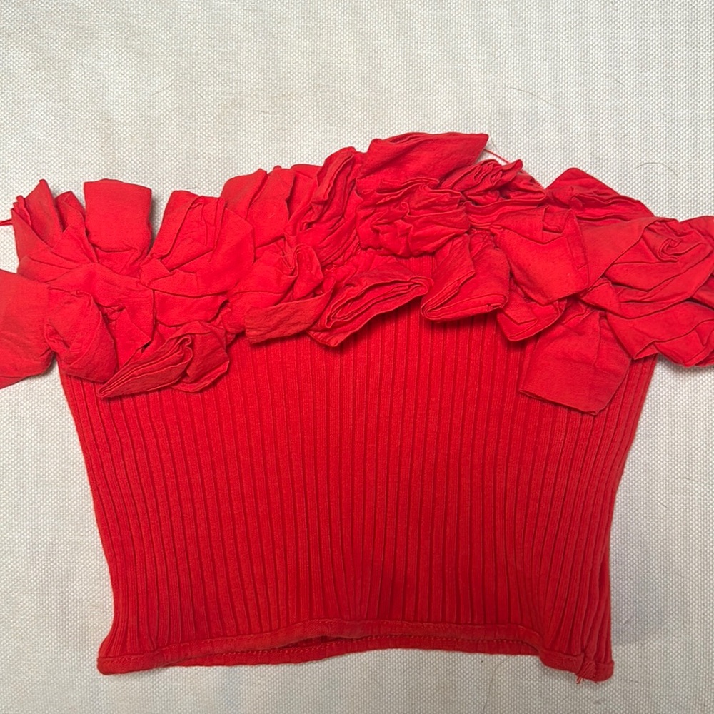Red crop top
